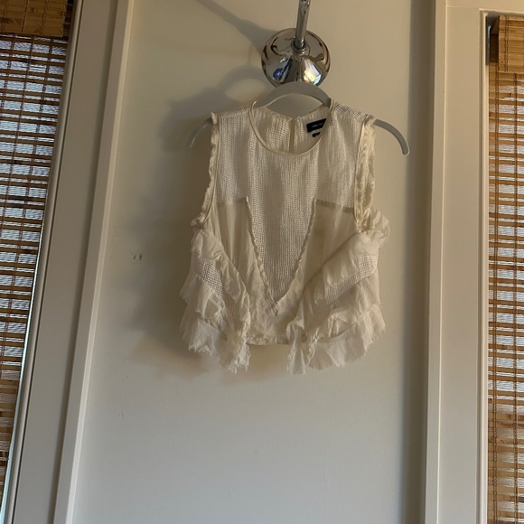 Isabel Marant Fringe Cream Top 36 - Picture 1 of 6